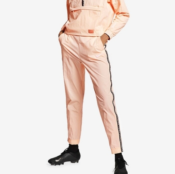Nike Pants - Nike Women's Peach Track Pants with Black Side Tape